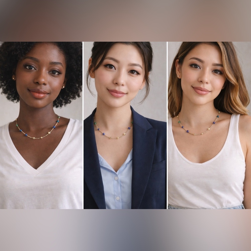 ✨ 18K Gold Natural Gemstone Chakra Necklace ✨